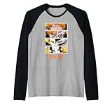 Bleach Ichigo Mask Evolution Anime Eyes with Kanji Camiseta Manga Raglan