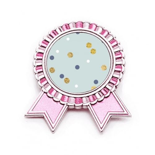 Broche en forme de S Art Rose en métal taille M, un bijou d'exception raffiné
