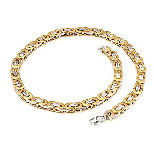 Chaîne de liaison Byzantine en acier inoxydable : le collier femmes idéal du bureau aux soirées