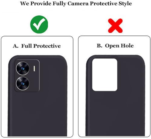 Image of A rtistque Back Cover Case for Vivo T2X / Y56 5G with Camera Protection | Shockproof TPU | Stylish Protective Design | Slim Fit | Ultra Matte | Vivo T2X / Y56 5G Back Cover - Black