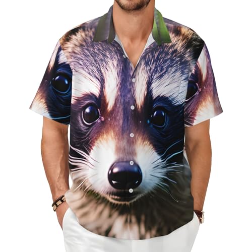 Chemise manches courtes homme anti transpiration et douce motif Little Raton Laveur