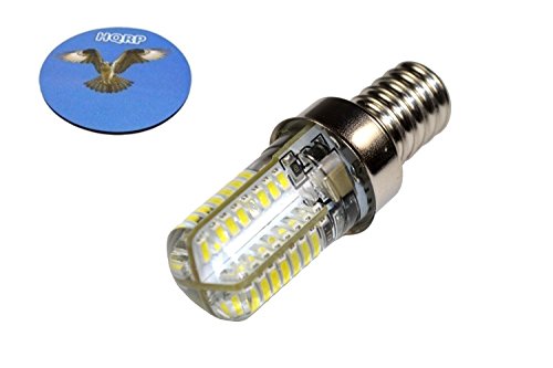 HQRP E12 Base 64 SMD3014 LED Bulb AC 110V Cool White for Microwave/Refrigerator/ice Maker/Fridge/Beverage Center Lights Plus HQRP Coaster