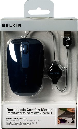 Belkin F5L051-Mdd Retractable Comfort Mouse Midnight/Dark Sky #TOP2