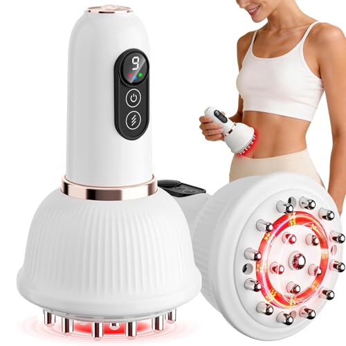 Angju Lymphatic Drainage Massager & Anti Cellulite Massage Tool Body Sculpting Machine with Microcurrent Light Heat & Vibration for Legs Arms & Belly Body Helps Reduce Stretch Marks & Cellulite