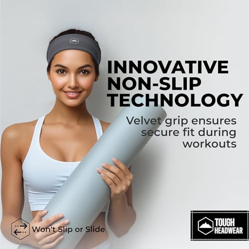 Image of Tough Headwear Tough Outfitters Headband for Men - Mens Headbands - Working Out Sports Performance Head Bands - Athletic Cycling Running Sweat Band, Football Headbands - Sweat Bands Men /Women