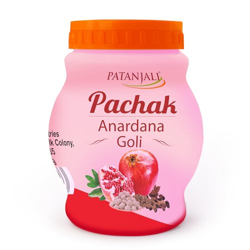 Image of Patanjali Pachak Anardana Goli 100g Jar, Sweet & Sour Mouth Freshener, Mukhwas for Improved Digestion, Ayurvedic Herbal Remedy for Daily Wellness