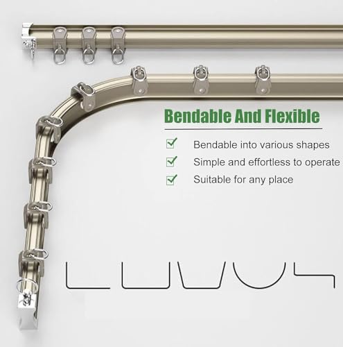 Rails de rideaux de plafond pliables 10m pour corriger les angles complexes - 5
