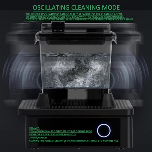 Machine de nettoyage pour imprimante 3D, lavage oscillant compact pour l'entretien du modèle 3D, nettoyage rapide et efficace, taille 198 x 123 x 150 mm