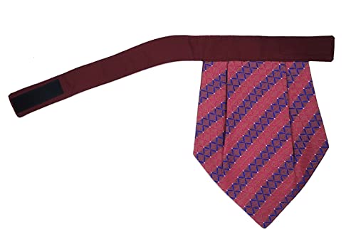 Image of formal cravat set for men with pocket square Men's Cravat Necktie, Self Design Microfiber Dark Multi color Free Size