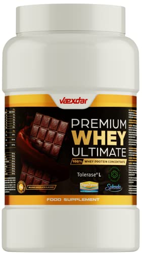 Vaexdar Premium Whey Ultimate | Proteinas para Ganar Masa Muscular | Proteína en Polvo | Proteinas Whey | Proteina Suero de Leche | Sabor Chocolate Belga | Proteinas Whey 1kg Cover