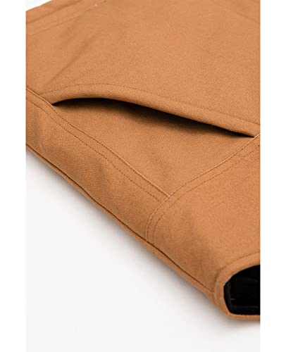 Image of ZENTHACE Mens Quilted Lined Duck Canvas Work Vest,Brass Zip Up