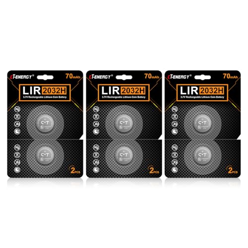 Batería recargable Lir2032h 70mAh 6 piezas 3.7V