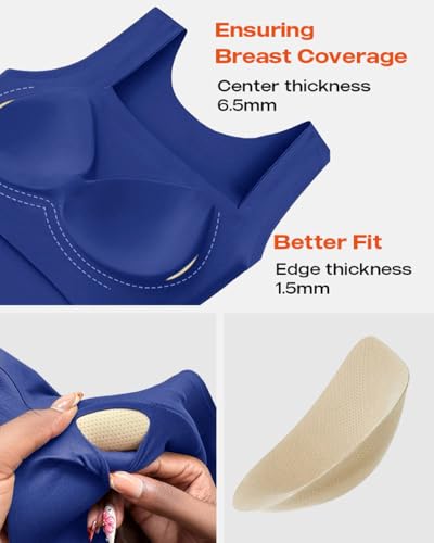 Image of CHICME Womens U Neck Shapewear Built-in Bra Tank High Strechy Sleeveless Slim Fit Tops Camisole Workout Tops