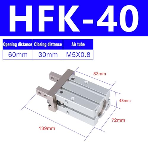 Pince pneumatique à air HFK20 pour l'intégration sur bras robotique