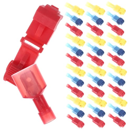 KICHOUSE 30 Sets Brass and Splice Connector PVC Quick Splice Connector Wire Connectors Splice Wire Connectors