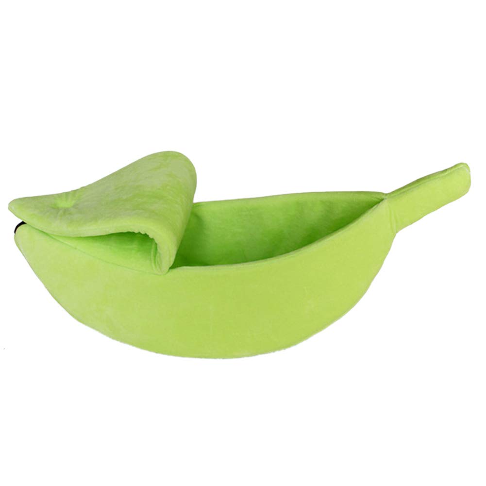 Pssopp Banana Pet Bed House, Soft Plush Cat Cuddle Cave Warm Cosy Kennel for Small Dogs Rabbit, Kitten, Ferret, Guinea Pig - Image 3