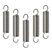 Zugfedern mit Haken, 5 Stück Spannfeder Zugfeder 70mm Freie Länge Außendurchmesser 10mm Drahtdurchmesser 1.2mm Spannungsfeder Spiralfeder (1,2x10x70mm)