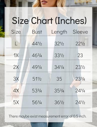 Image of JollieLovin Women's Plus Size Long Sleeve Lightweight Cardigans Open Front Casual Soft Drape Fall Dusters(2X,D-Indigo)