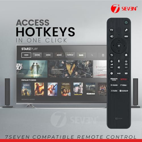 Image of 7SEVEN Compatible with Sony Tv Voice Remote RMF-TX810U Model Suitable Bravia XR OLED 4K Ultra HD Smart Google Television of A80L A83L A84L X75L X74L X70L X64L X90L XR80 XR81 Series - Pairing Must