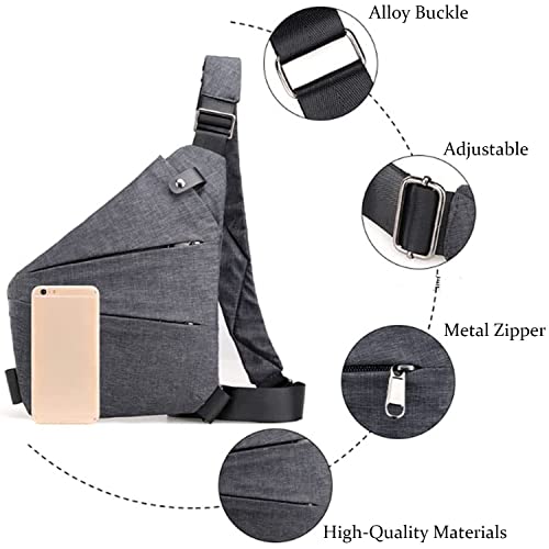 Jfxgjuv Personal Pocket Bag for Travel Crossbody Multi-Pocket Anti-Thief Travel Bag Premium Personal Pocket Bag for Men Women3