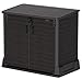 Duramax Cedargrain StoreAway 850L Kunststoff-Gartenhaus - Outdoor-Gartenhaus, Mülltonnenbox, Solide Konstruktion, ideal für Werkzeuge, BBQs und Mülltonnen 2x 120L, 130 x 74 x 110 cm, Dunkelbraun