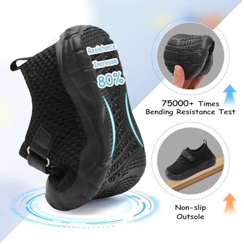 Scurtain Toddler Shoes Kids Girls Boys Tennis Shoes Breathable Slip on Toddler Sneakers Kids Sneakers3