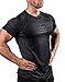 Satire Gym - T-Shirt Slim Fit Homme pour Fitness – T-Shirt de Sport à séchage Rapide – T-Shirt de Musculation Homme pour la Gym et Le Fitness – T-Shirt à Manches Courtes Homme (Noir chiné, L)