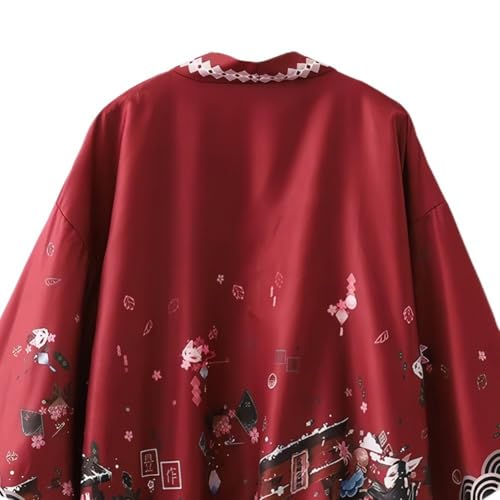 Cartoon Printed Streetwear Cardigan Summer Loose Japanese Cardigan Yukata Fashion Traditional Kimono Cardigan for Men4