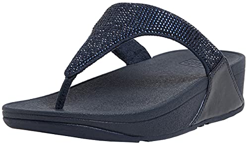 Image of FitFlop Lulu Crystal Embellished Toe-Post Sandals