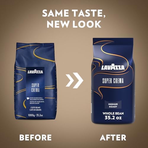 Lavazza Super Crema Whole Bean Coffee, Medium Espresso Roast, Arabica and Robusta Blend, 2.2 lb Bag, Package May Vary (Pack of 1) - 3