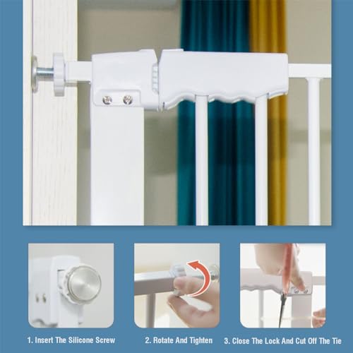 Barrière d'escalier sans vis extensible pour protéger bébés et chiens - 7