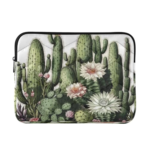 Funda para laptop de 13 a 14 pulgadas con diseño de cactus y flores miniatura 1