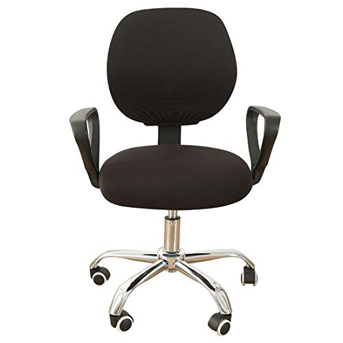 Qianbo Cubierta de Silla Antipolvo Fundas para Sillas Cubierta de La Silla de La Computadora de Oficina Negro