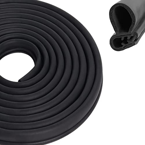 Joint En Caoutchouc Pour Porte Bande D'étanchéité De Porte De Voiture Universel Auto Adhesif Protecteur De Porte Grand D Forme 18 M Noir Trimec 83136599