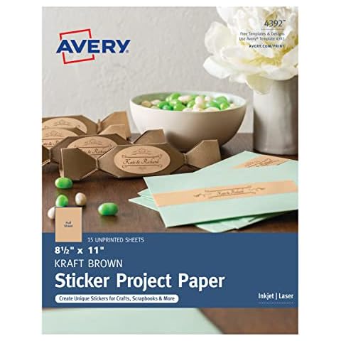 Avery Printable Sticker Paper 4392 Cover