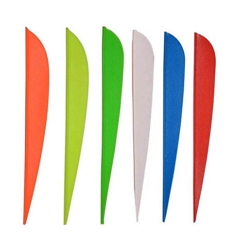 ISPORT 2.5'' 3" 4'' 5'' Archery Vanes Fletches Plastic DIY Arrow Fletching 50pcs