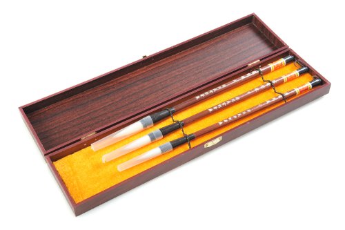 Quantum Abacus Calligrafica Pro: 3 pinceles profesionales de caligrafía para expertos en caligrafía china o japonesa, en elegante caja de regalo, H-CGB-S3-02