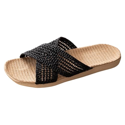 Sandale tong femme en bambou véritable pour l'été et chaussons de plage confortables