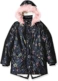 Winterjacke mit Blumenmuster NAME IT Mädchen NKFMOSA Parka Jacket Jacke, Blau Dark Sapphire, (Herstellergröße: 140)