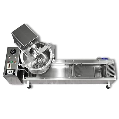YXYLJOZ Einreihiger Automatischer Donut-Maker, Kommerzielle Automatische 7-Liter-Trichter-Donut-Herstellungsmaschine Mit Formen In 3 Größen – Bild 4
