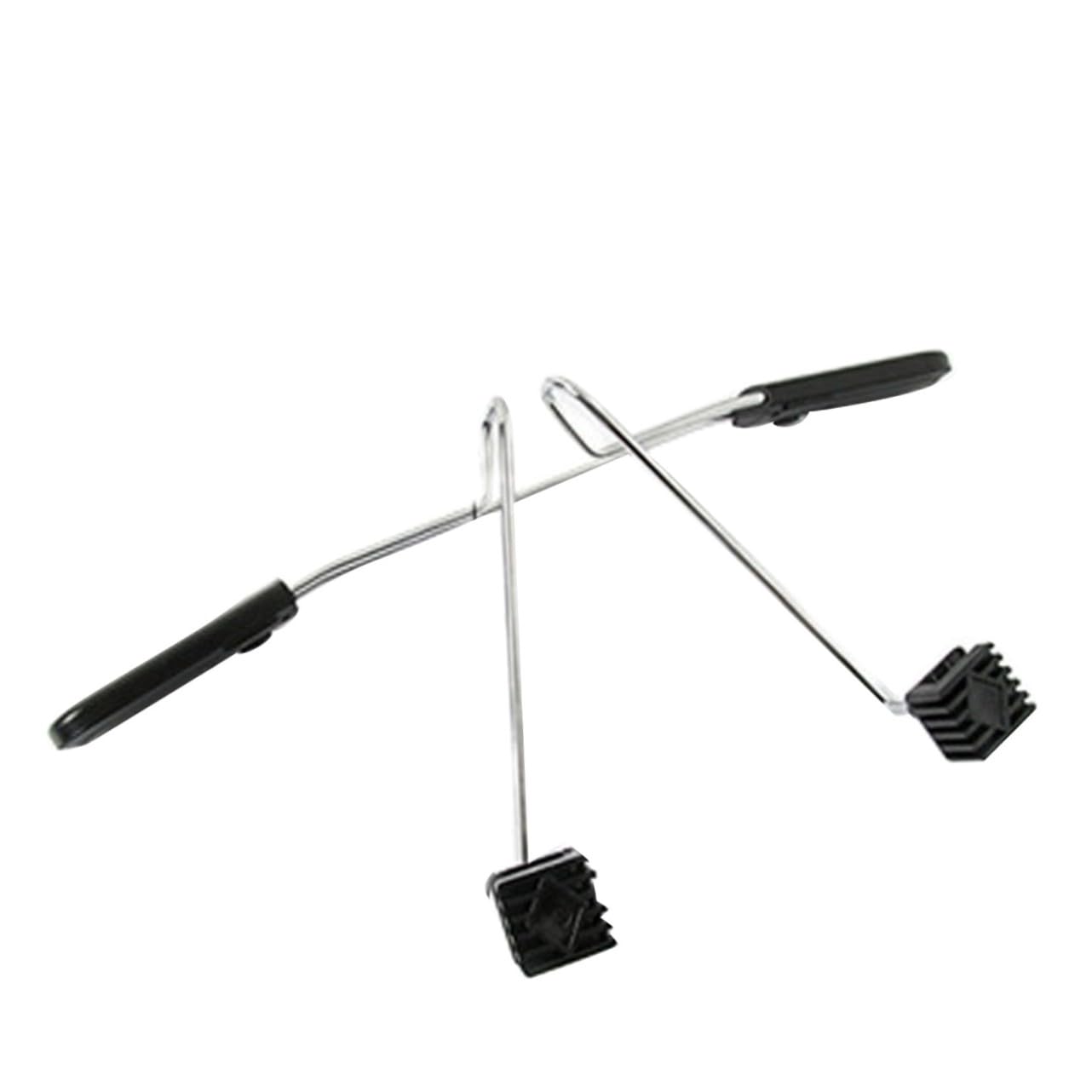 Hemobllo Appendiabiti per Macchina in Acciaio Inox Nero, Car Hanger | Schienale Sedile Auto, Bracci Regolabili, Adatto a Vestiti e Sacchetti della Spesa in Plastica