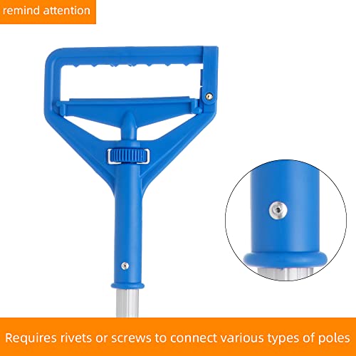 Image of Commercial Mop Clamps-Quick Change Head Mop Handle -Heavy Duty Mop Head Replacement Holder Change Mop Handle -Commercial Gripper Mop Wet Mop Handle 2PC(KL-MSZJ-LAN)