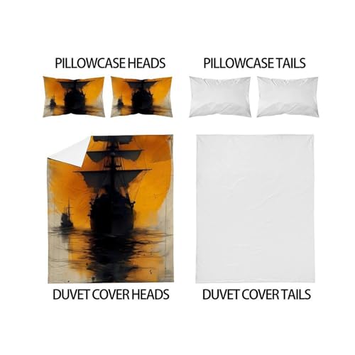 Linge de lit navigation imprimé 3D avec housse de couette haut de gamme
