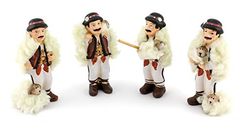 Set de 4 Figuras Cerámicas Polacas de Pastor