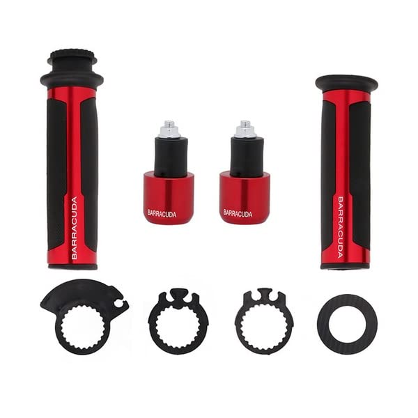 AUTO MT Barracuda Anti-Skid Handle Grip Moto Cafe Racer HandleBar Barracuda  Italian Design Handle Grip WID Metal Handlebar Ends WID Aluminium Insert  for Bikes (RED BARRACUDA HANDLE GRIP) : Amazon.in: Car \u0026