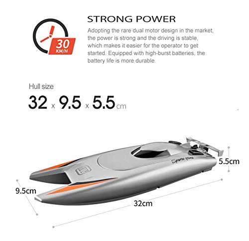 SOWOFA 2.4G Large Remote Control Boat Full Function Speed Boat 25mins 30kmh RC watercrafts for Big boy 14 Years Old + (watercraft)