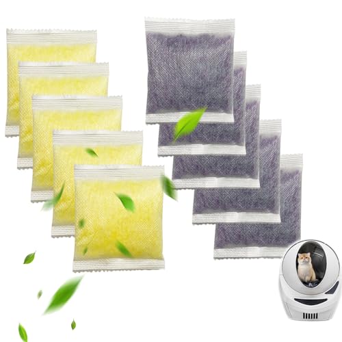 10 PCS Cat Litter Deodorizer Refills Compatible with Whisker OdorTrap Pod,Odor Remover Refills for Litter-Robot 4 Waste Bags & Litter-Robot 3, Litter Box Odor Eliminator (Lemon*5+Lavender*5) - image 8