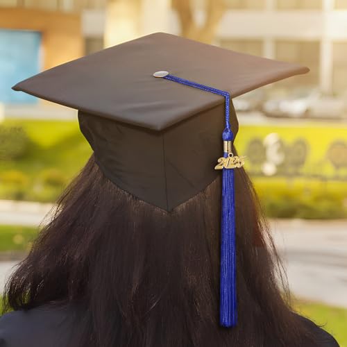 Borlas de graduación 2025 azul ifundom de fibra sintética para gorros y colgantes 5