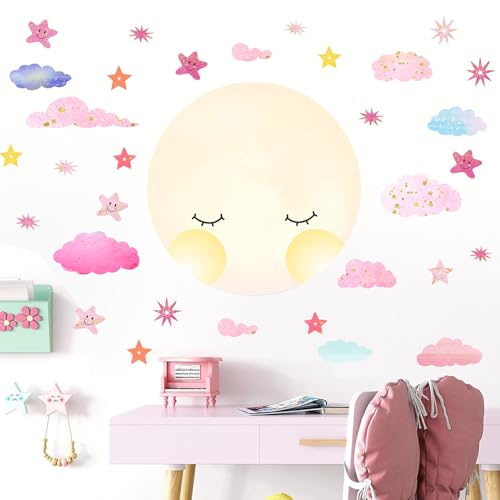 Vinilos decorativos de estrellas y nubes para pared miniatura 5