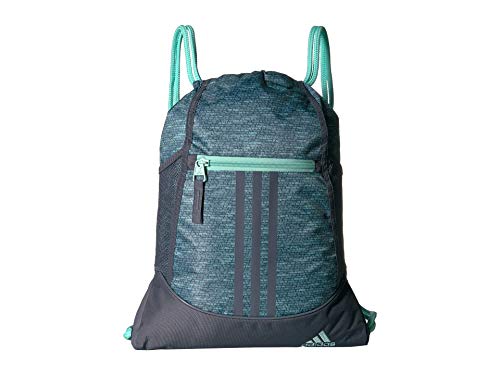 Image of adidas Alliance II Sackpack, Clear Mint Jersey Fleck /Onix /Clear Mint, One Size